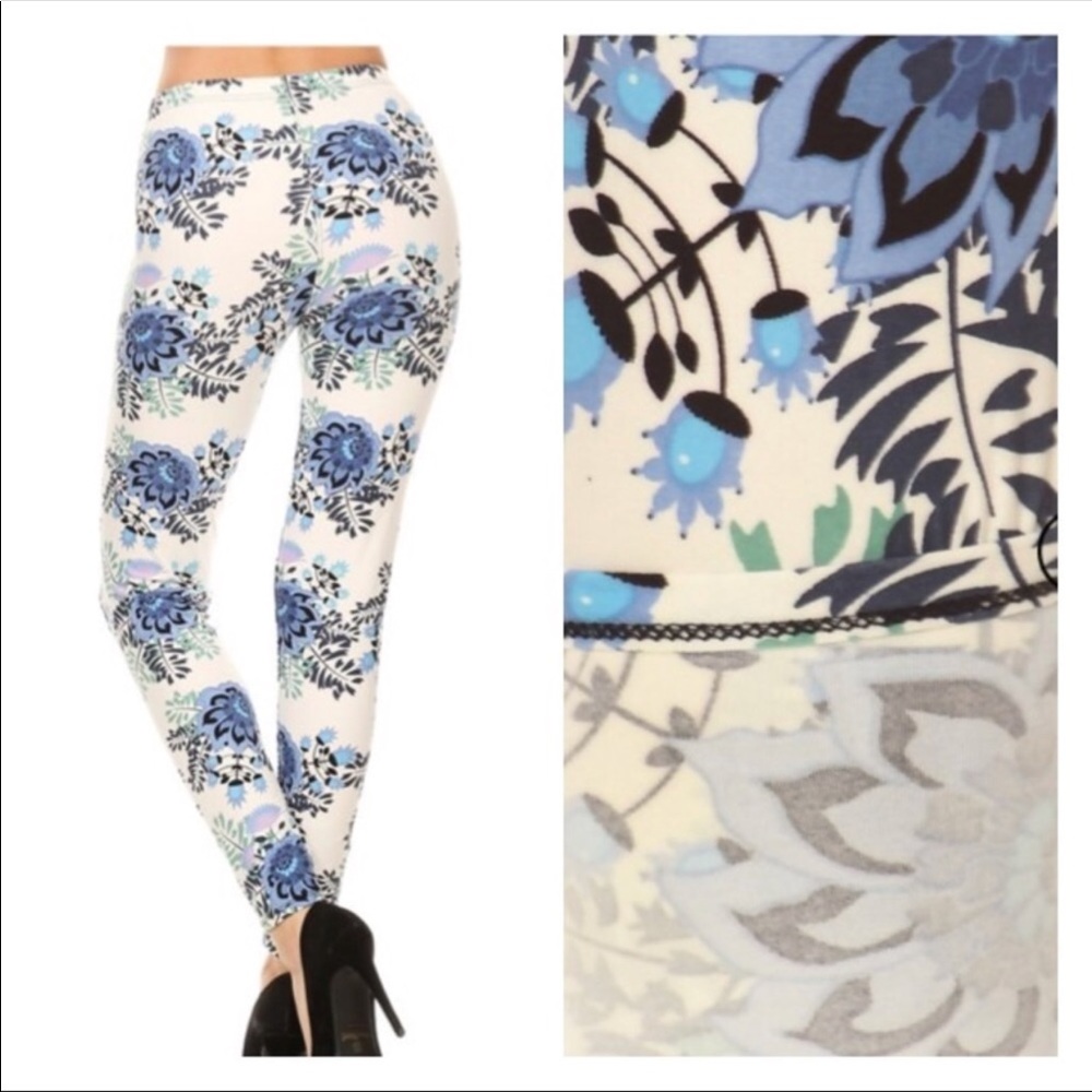 Buttery Soft Floral Leggings - Picture 4 of 4